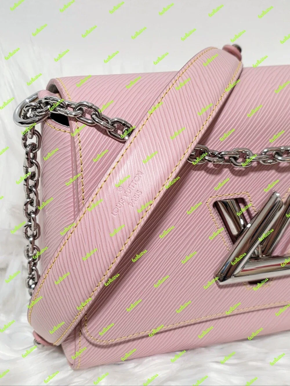 LOUIS VUITTON BALLERINA PINK EMI LEATHER TWIST MM *100% AUTHENTIC*